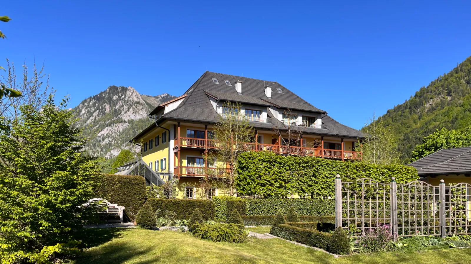 Blick auf das Hotel Hochsteg-Gütl