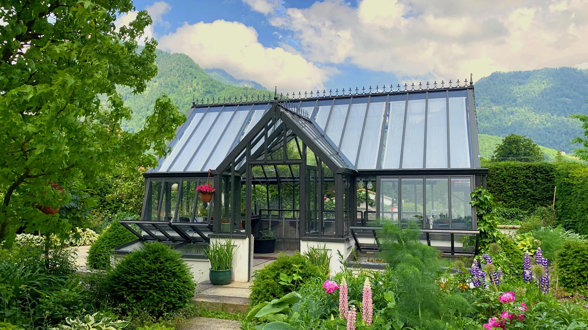 View of the glasshouse at Hotel Hochsteg-Gütl