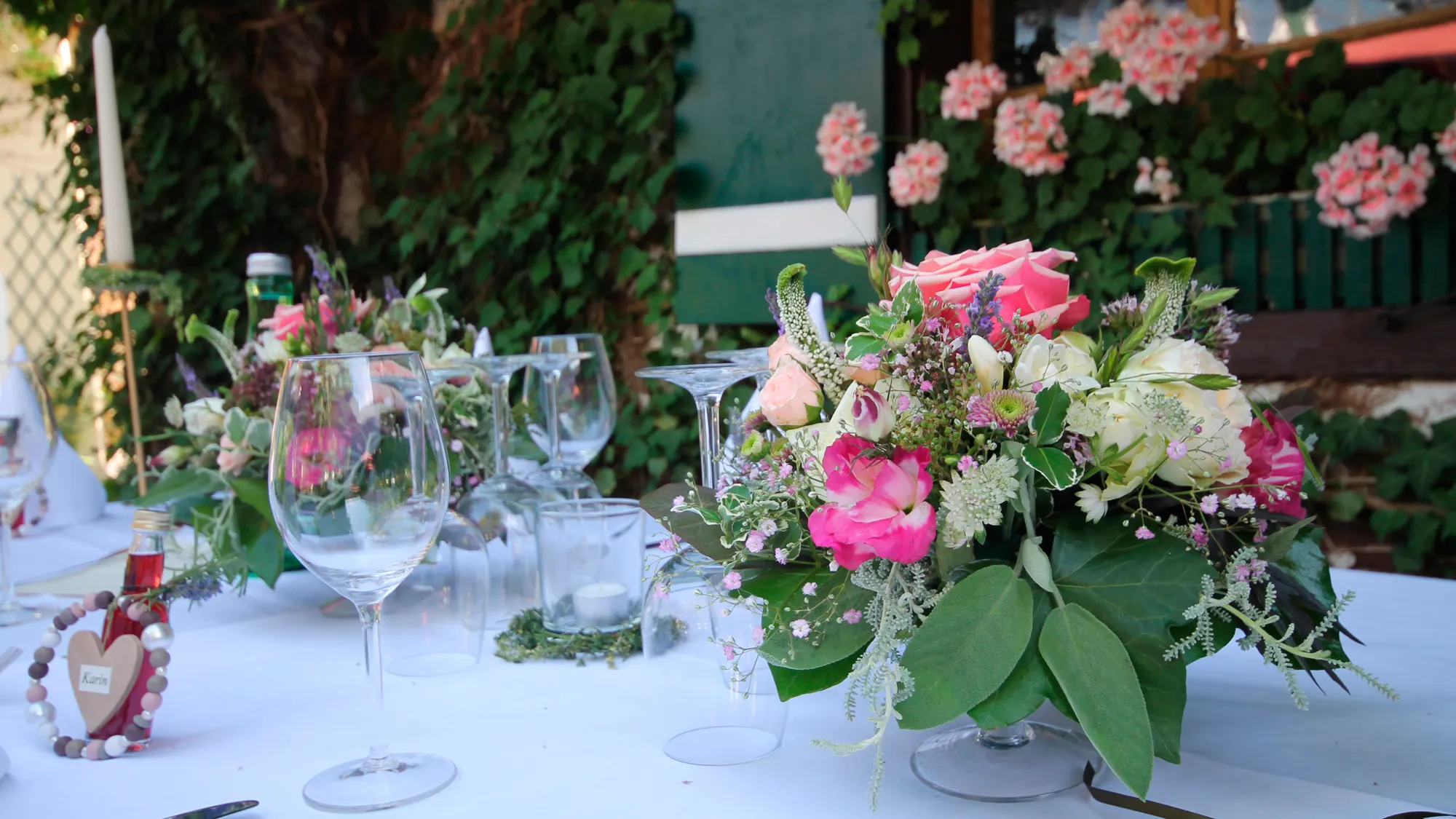 Set table for a celebration or special occasion